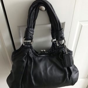 Coach Black "Butter Leather" Shoulder Bag